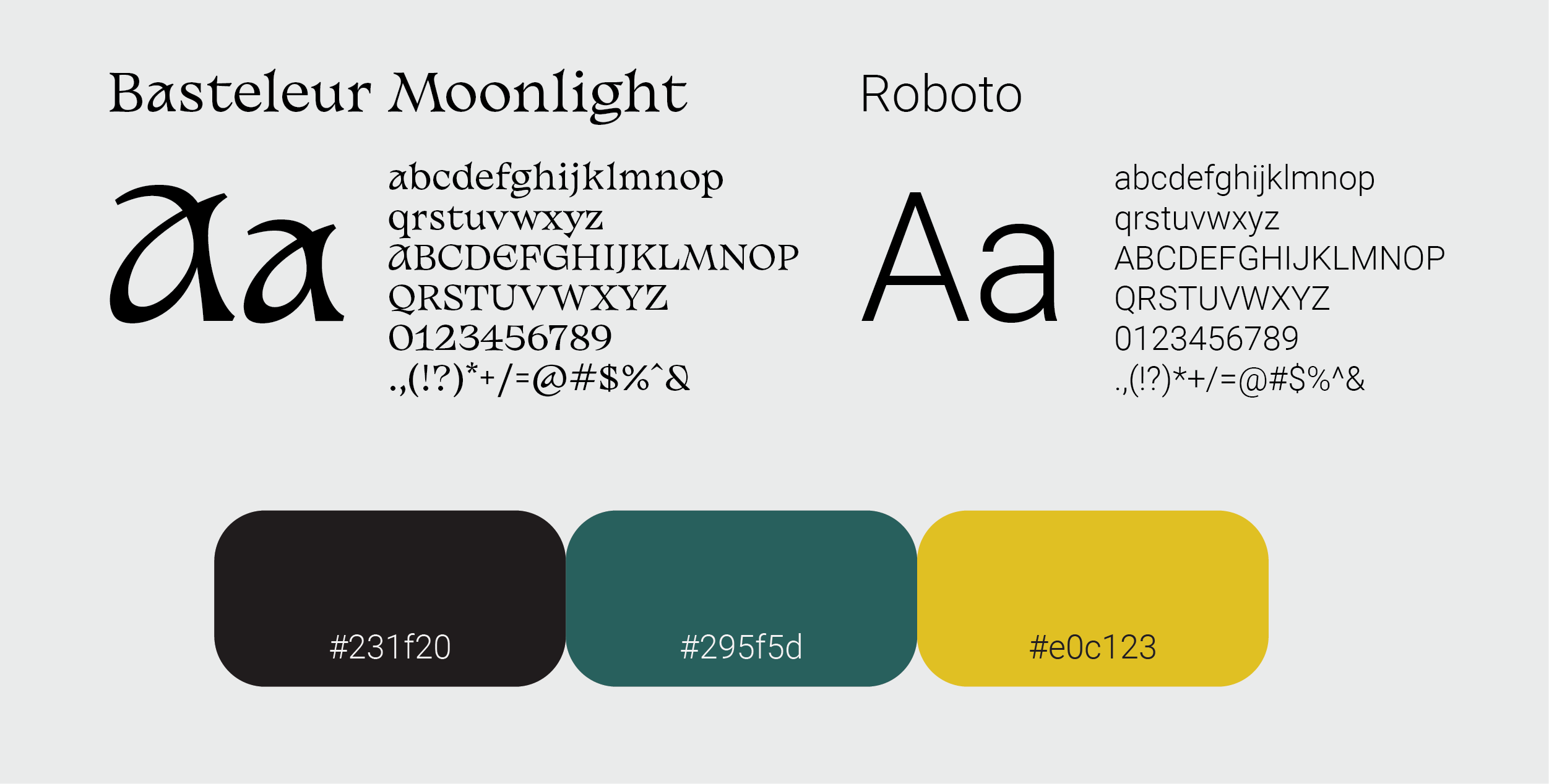 typography and color guide