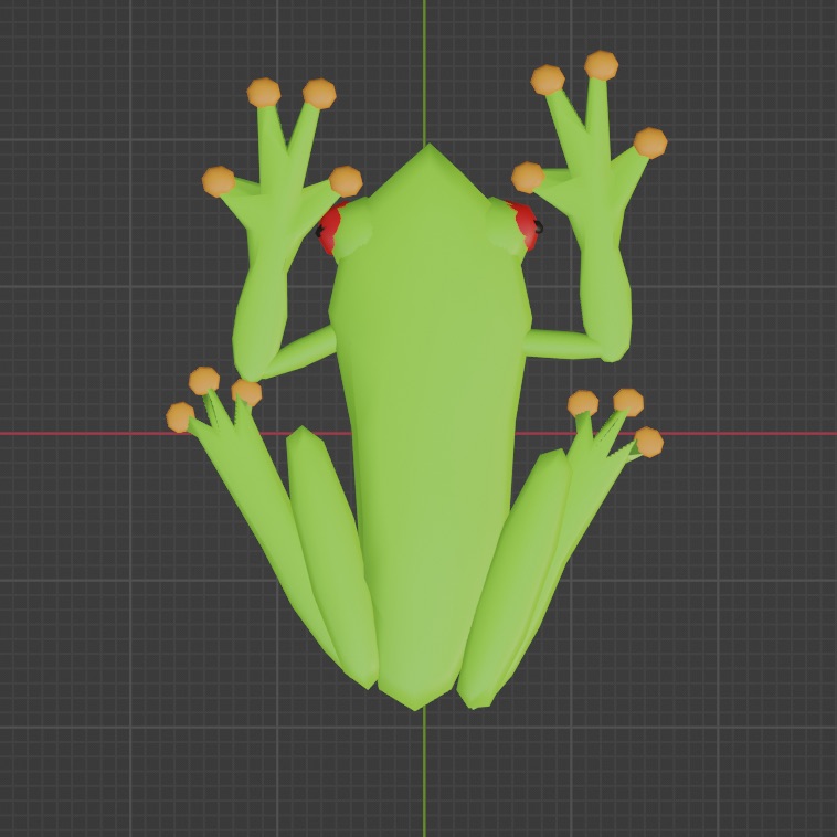 blender screenshot - red eyed tree frog