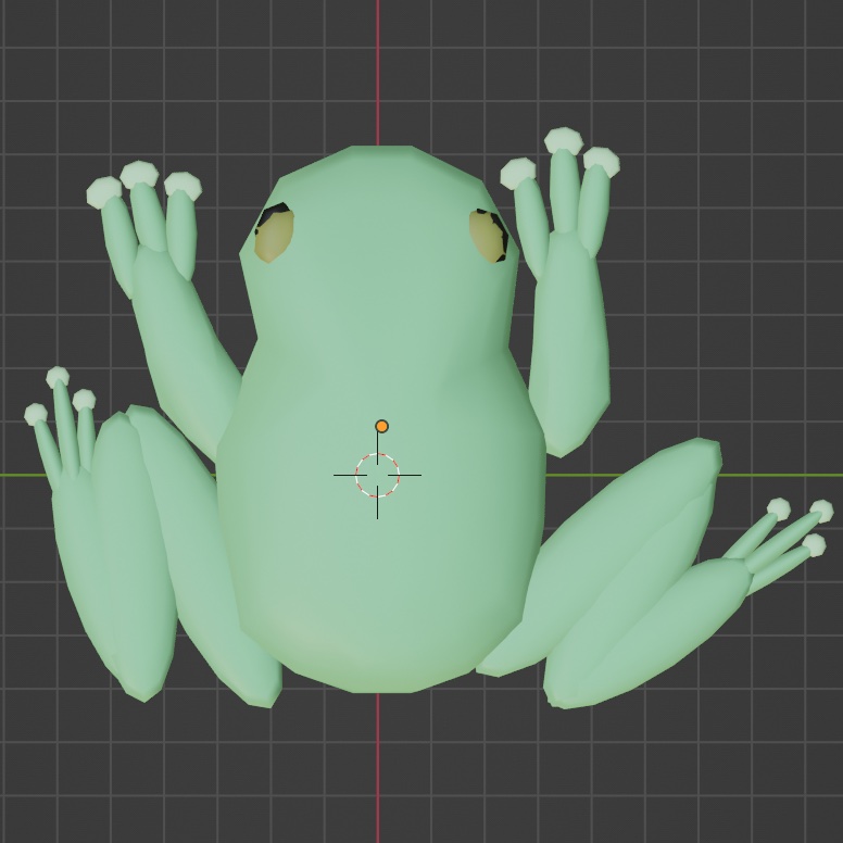 blender screenshot - australian tree frog