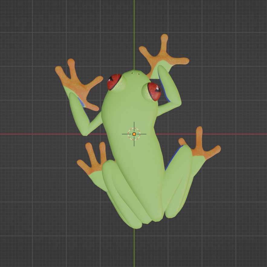 blender screenshot - red eyed tree frog