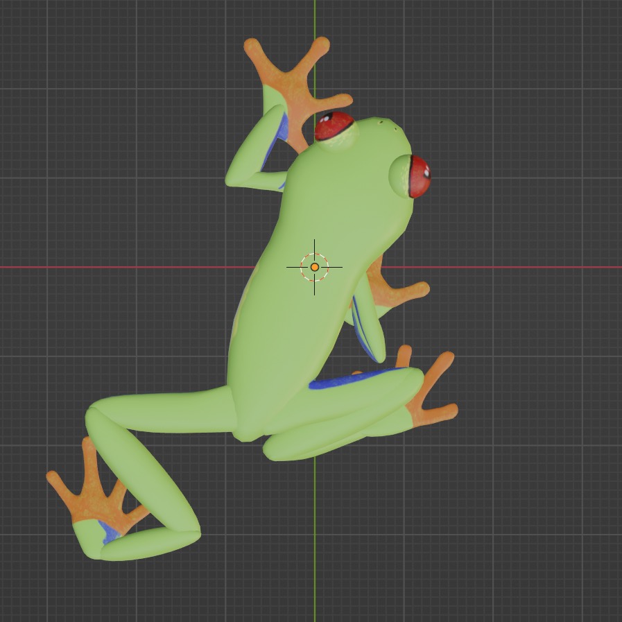 blender screenshot - australian tree frog