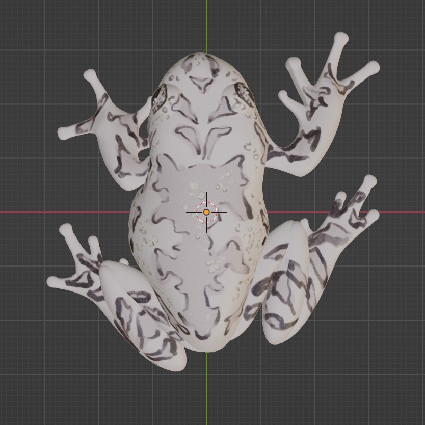 blender screenshot - australian tree frog