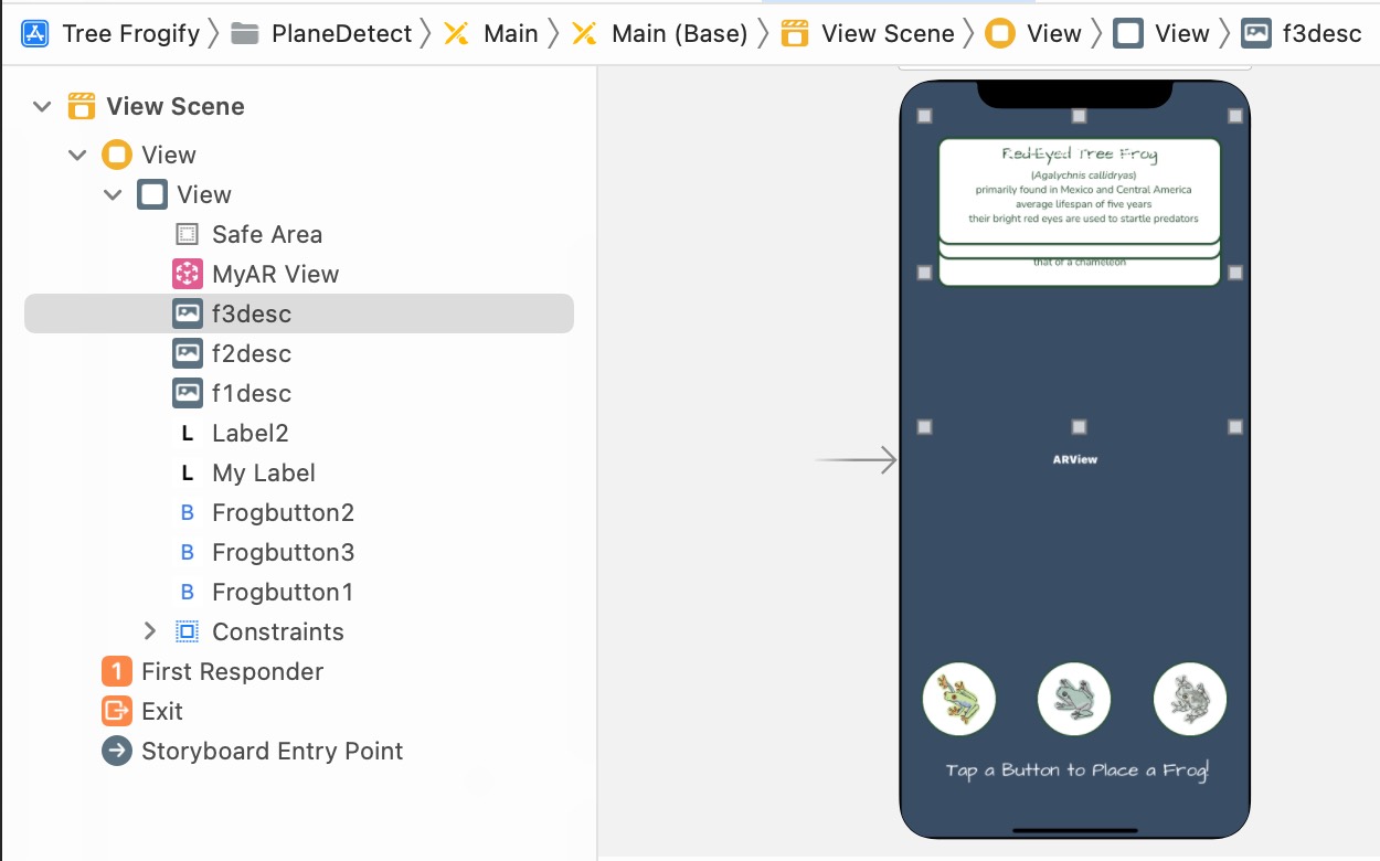 screenshot of app setup in xcode