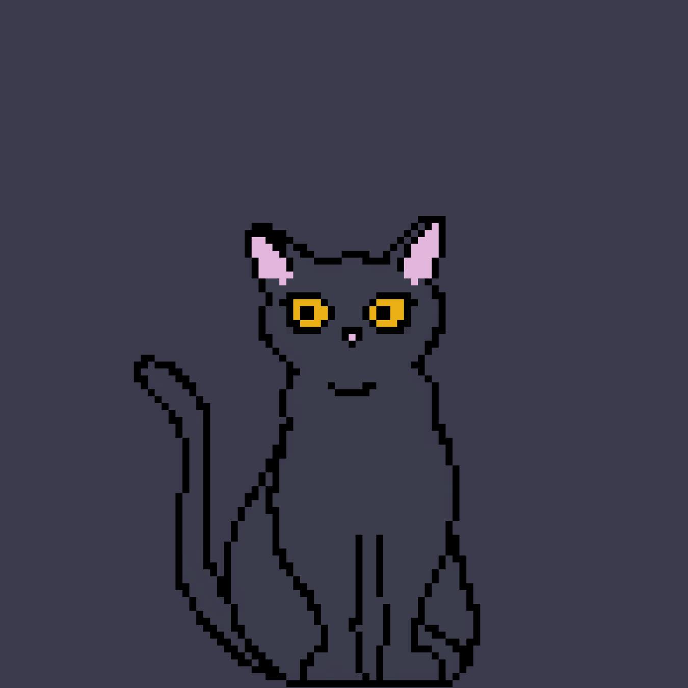 vox in rama logo - a black cat