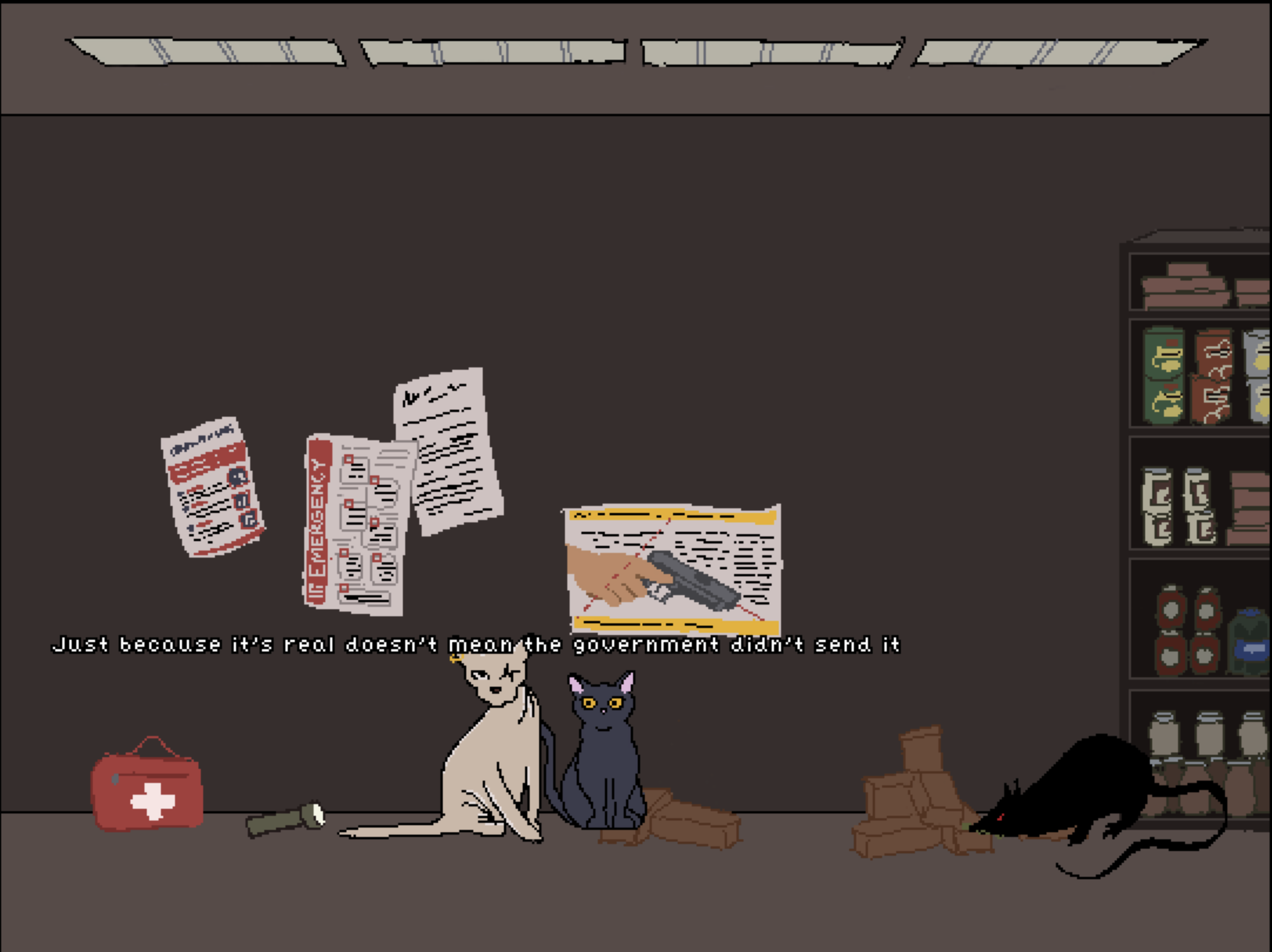 game screenshot of the equivalent room scene