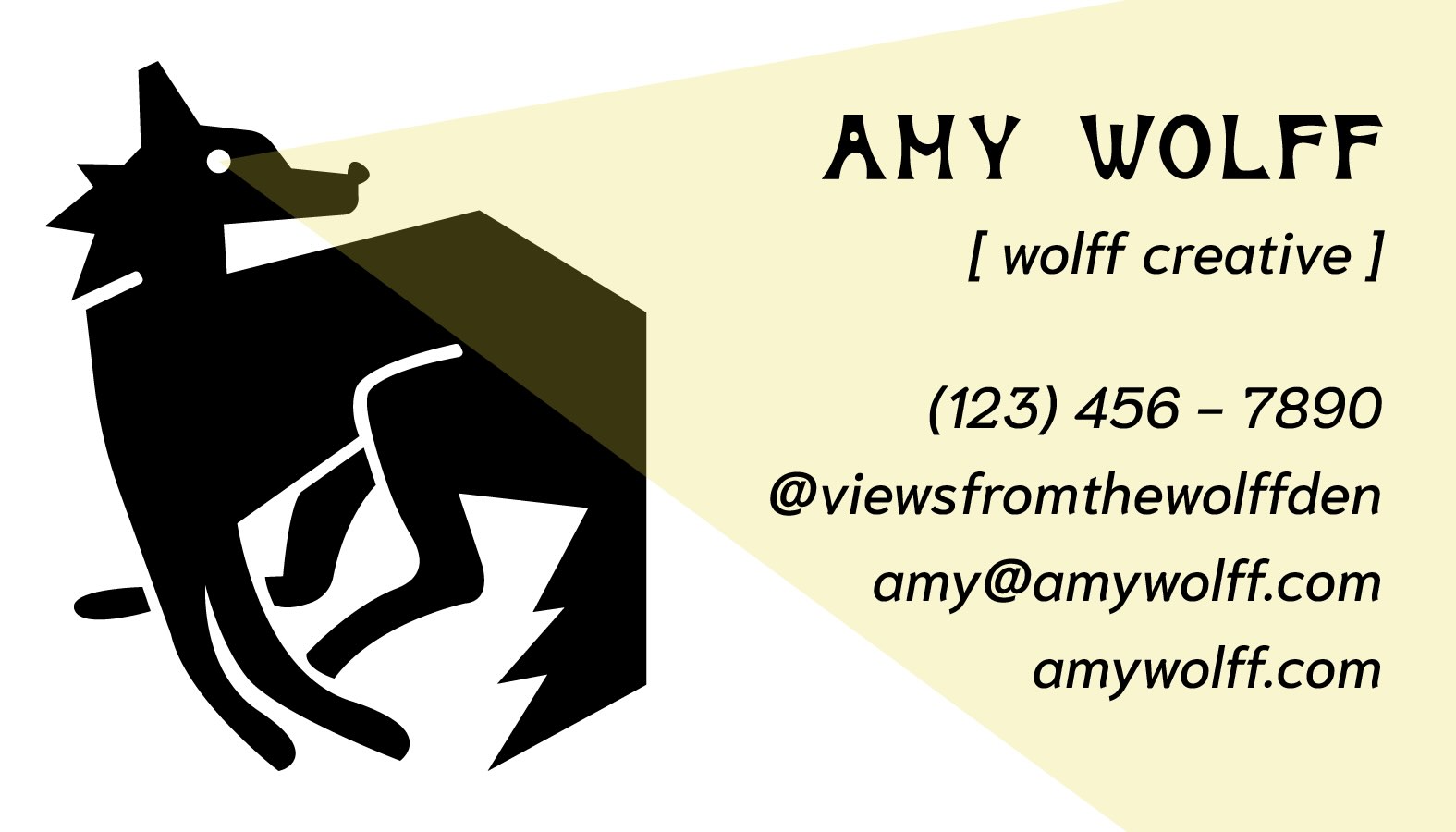 business card back